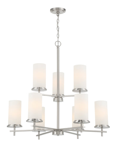 Haisley Nine Light Chandelier Brushed Nickel