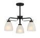 Minka-Lavery - 4883-66A - Three Light Semi Flush / Chandelier - Kaitlen - Coal