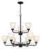 Minka-Lavery - 4889-66A - Nine Light Chandelier - Kaitlen - Coal