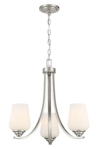 Shyloh Three Light Chandelier Brushed Nickel