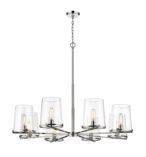 Callista Eight Light Chandelier Polished Nickel