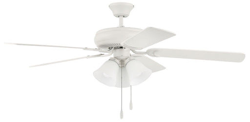 Craftmade - DCF52W5C3W - 52 Inch Ceiling Fan - Decorator's Choice 3 Light Kit - Matte White