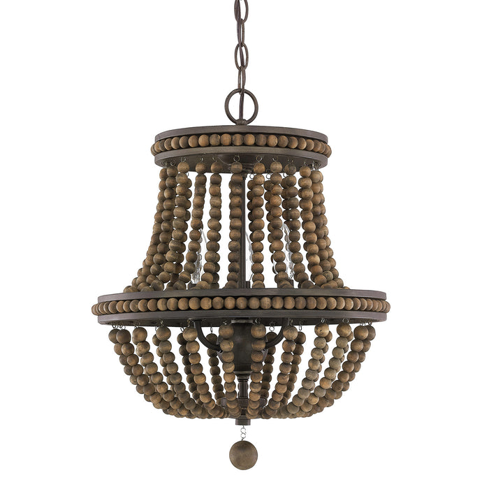 Capital Lighting - 9A123A - Three Light Chandelier - Handley - Tobacco