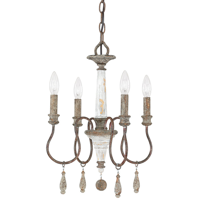 Capital Lighting - 9A193A - Four Light Chandelier - Zoe - French Antique