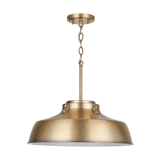Oakwood One Light Pendant Aged Brass