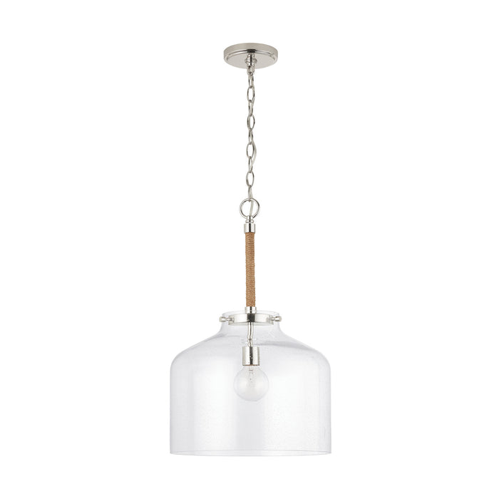 Capital Lighting - 9F373A - One Light Pendant - Corde - Polished Nickel