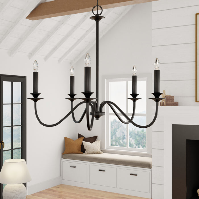 Capital Lighting - 9F375A - Five Light Chandelier - Weston - Matte Black