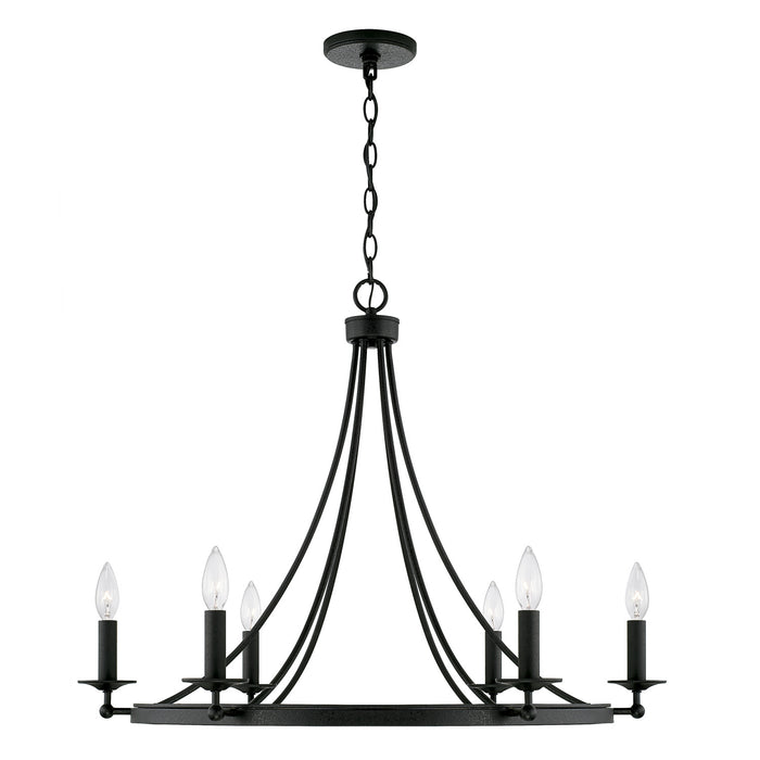 Capital Lighting - AA1005BI - Six Light Chandelier - Tempe - Black Iron