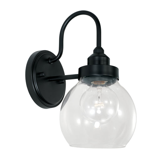 Brecken One Light Wall Sconce Matte Black