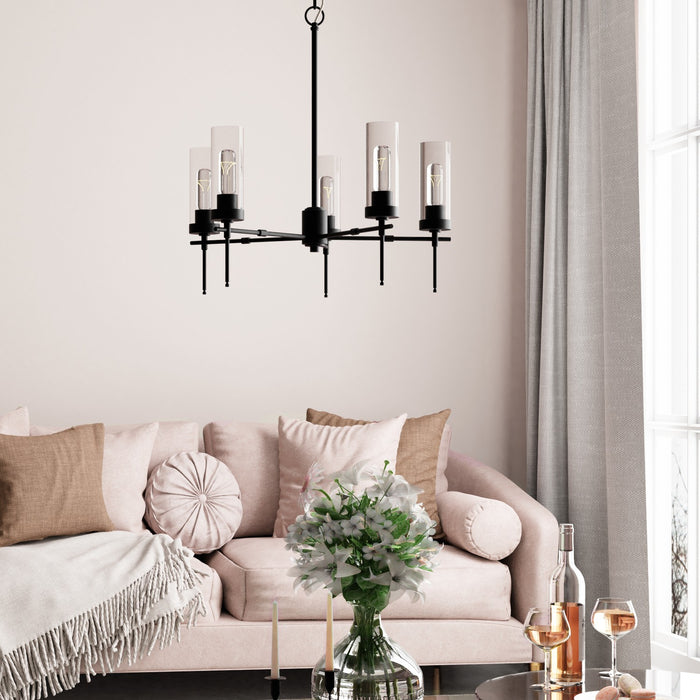 Capital Lighting - AA1017MB - Five Light Chandelier - Riley - Matte Black