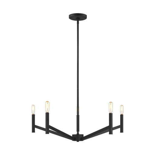 Visual Comfort Studio - 3124305-112 - Five Light Chandelier - Vector - Midnight Black