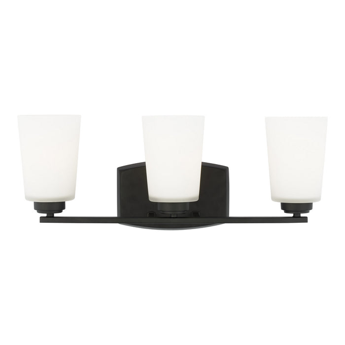 Generation Lighting - 4428903-112 - Three Light Wall / Bath - Franport - Midnight Black