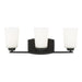 Generation Lighting - 4428903-112 - Three Light Wall / Bath - Franport - Midnight Black
