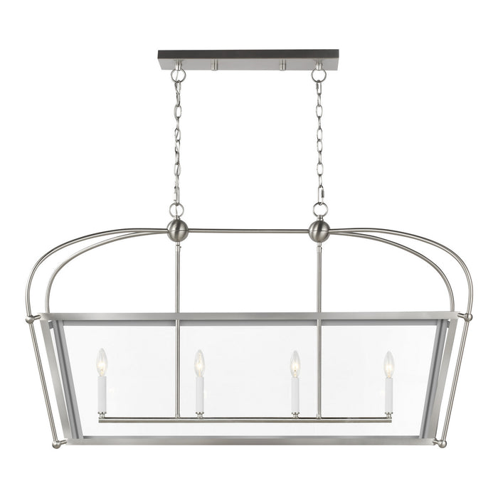 Visual Comfort Studio - 6691004-962 - Four Light Linear Foyer - Charleston - Brushed Nickel