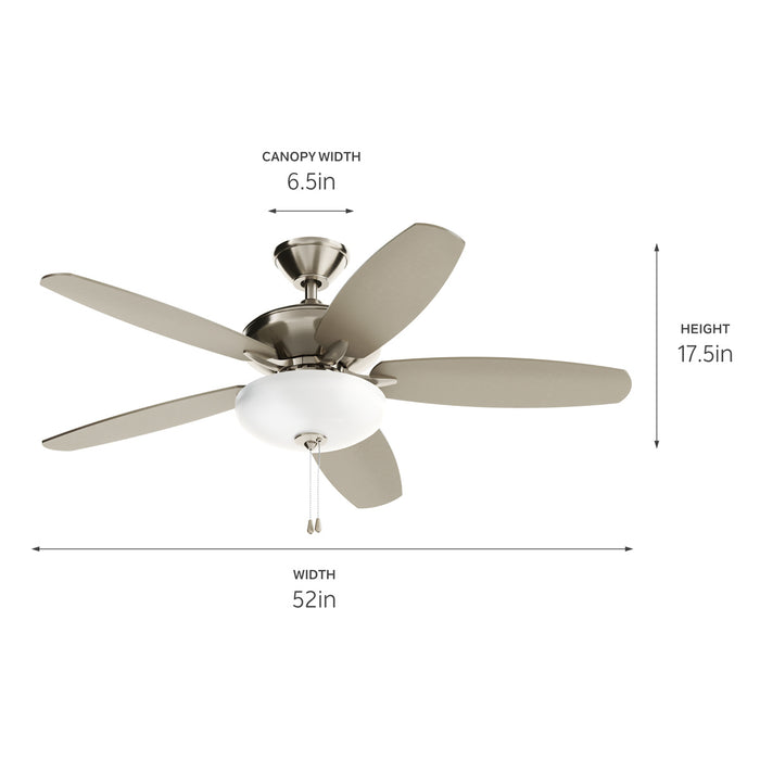 Kichler - 330161BSS - 52"Ceiling Fan - Renew Select - Brushed Stainless Steel