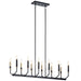 Kichler - 52350BK - 12 Light Linear Chandelier - Armand - Black