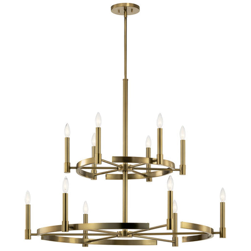 Tolani 12 Light Chandelier Brushed Natural Brass