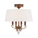 Metropolitan - N6552-690 - Four Light Semi Flush Mount - Magnolia Manor - Pale Gold with Distressed Bronze