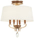 Metropolitan - N6552-690 - Four Light Semi Flush Mount - Magnolia Manor - Pale Gold with Distressed Bronze