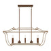 Metropolitan - N6556-690 - Six Light Island Pendant - Magnolia Manor - Pale Gold With Distressed Bronze