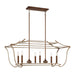 Metropolitan - N6556-690 - Six Light Island Pendant - Magnolia Manor - Pale Gold With Distressed Bronze