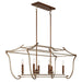 Metropolitan - N6556-690 - Six Light Island Pendant - Magnolia Manor - Pale Gold With Distressed Bronze