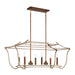 Metropolitan - N6556-690 - Six Light Island Pendant - Magnolia Manor - Pale Gold With Distressed Bronze