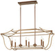 Metropolitan - N6556-690 - Six Light Island Pendant - Magnolia Manor - Pale Gold With Distressed Bronze