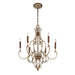 Metropolitan - N6557-690 - Six Light Chandelier - Magnolia Manor - Pale Gold With Distressed Bronze