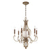 Metropolitan - N6557-690 - Six Light Chandelier - Magnolia Manor - Pale Gold With Distressed Bronze