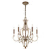 Metropolitan - N6557-690 - Six Light Chandelier - Magnolia Manor - Pale Gold With Distressed Bronze