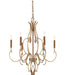 Metropolitan - N6557-690 - Six Light Chandelier - Magnolia Manor - Pale Gold With Distressed Bronze