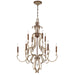 Metropolitan - N6558-690 - Ten Light Chandelier - Magnolia Manor - Pale Gold With Distressed Bronze
