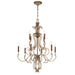 Metropolitan - N6558-690 - Ten Light Chandelier - Magnolia Manor - Pale Gold With Distressed Bronze