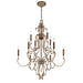 Metropolitan - N6558-690 - Ten Light Chandelier - Magnolia Manor - Pale Gold With Distressed Bronze