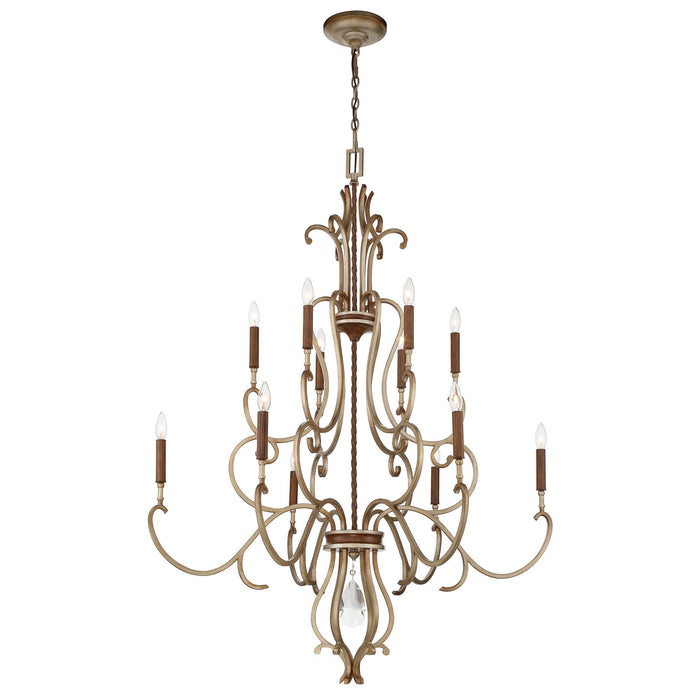 Metropolitan - N6559-690 - 12 Light Chandelier - Magnolia Manor - Pale Gold With Distressed Bronze