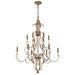 Metropolitan - N6559-690 - 12 Light Chandelier - Magnolia Manor - Pale Gold With Distressed Bronze