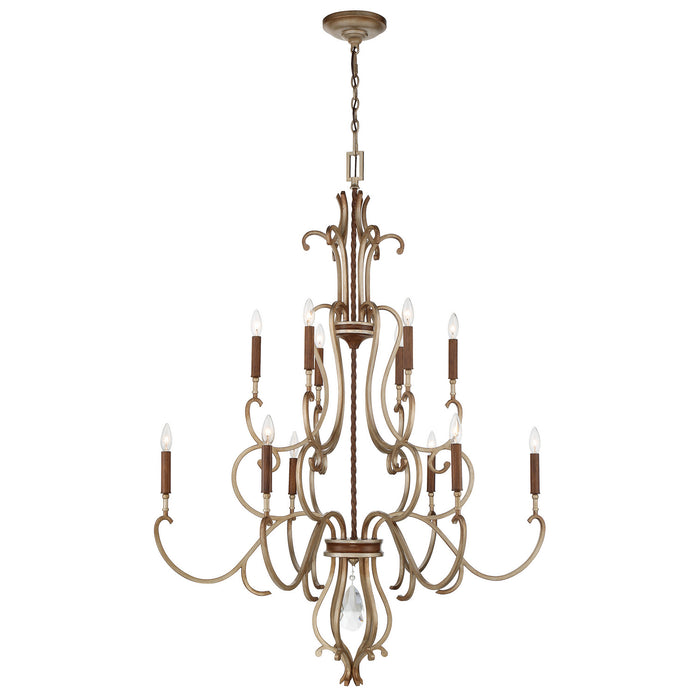Metropolitan - N6559-690 - 12 Light Chandelier - Magnolia Manor - Pale Gold With Distressed Bronze