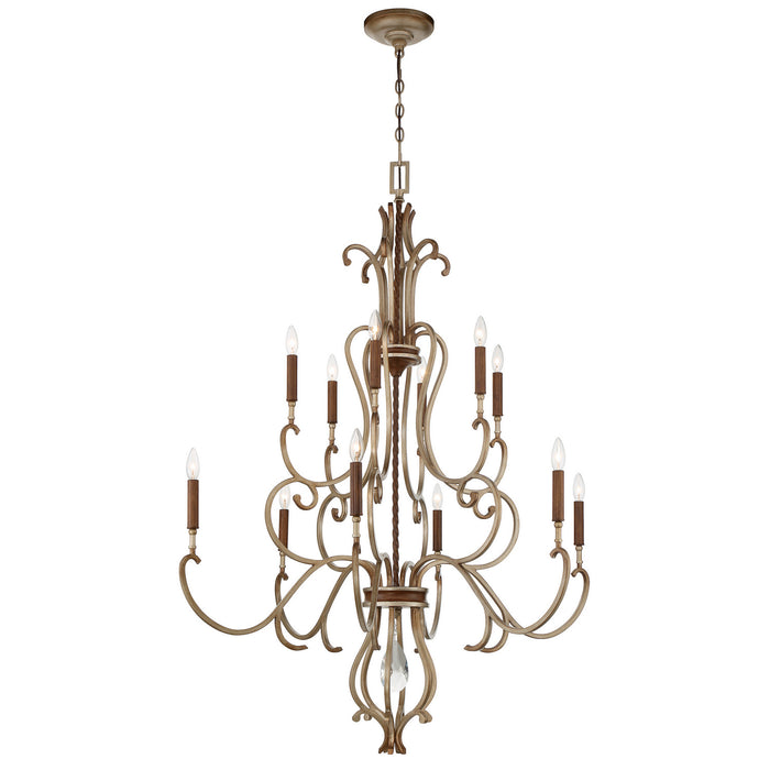 Metropolitan - N6559-690 - 12 Light Chandelier - Magnolia Manor - Pale Gold With Distressed Bronze