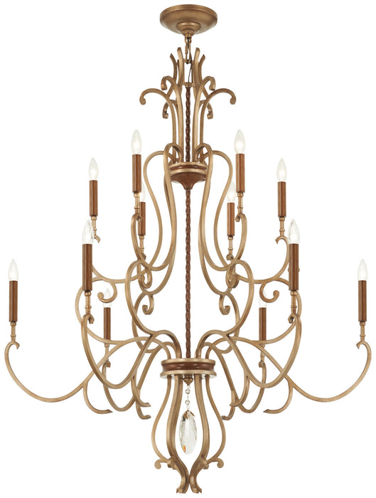 Metropolitan - N6559-690 - 12 Light Chandelier - Magnolia Manor - Pale Gold With Distressed Bronze