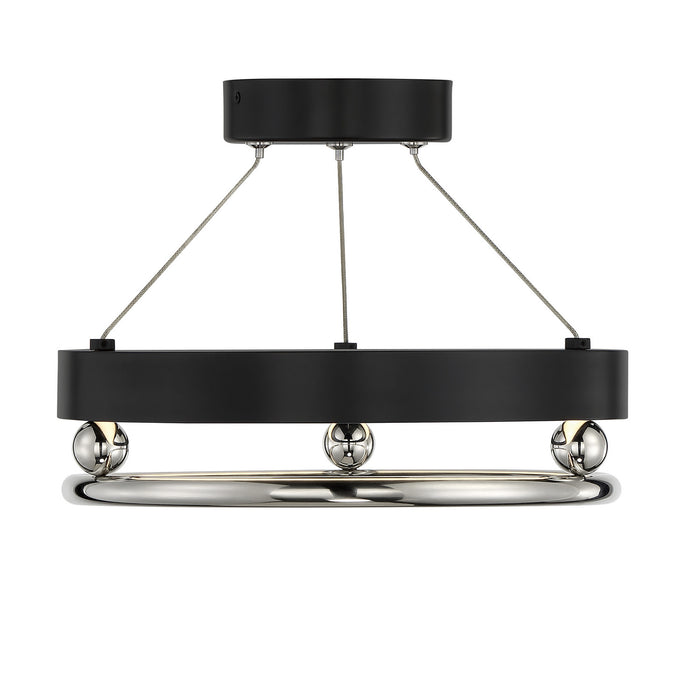 Metropolitan - N7991-572-L - LED Semi Flush Mount - Grande Illusion - Polished Nickel And Coal