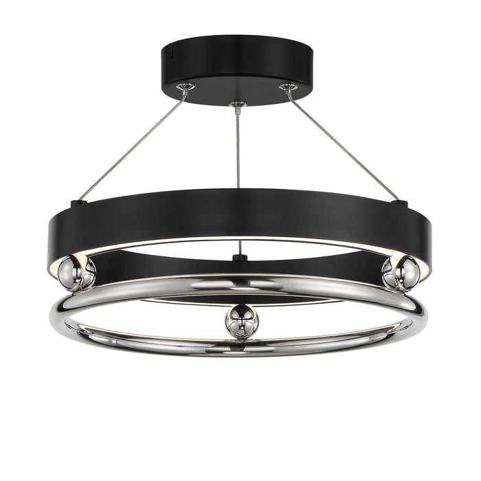 Metropolitan - N7991-572-L - LED Semi Flush Mount - Grande Illusion - Polished Nickel And Coal