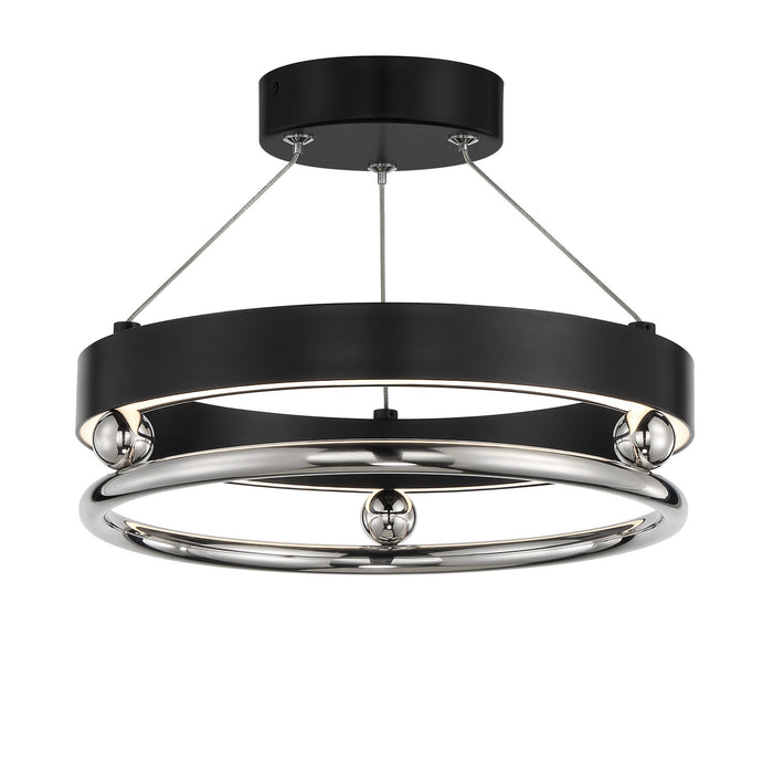 Metropolitan - N7991-572-L - LED Semi Flush Mount - Grande Illusion - Polished Nickel And Coal
