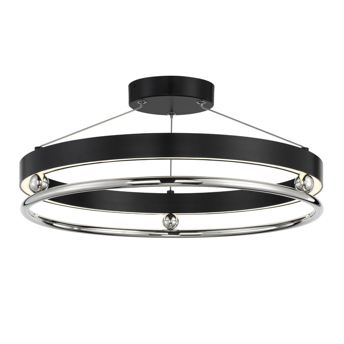 Metropolitan - N7992-572-L - LED Semi Flush Mount - Grande Illusion - Polished Nickel And Coal