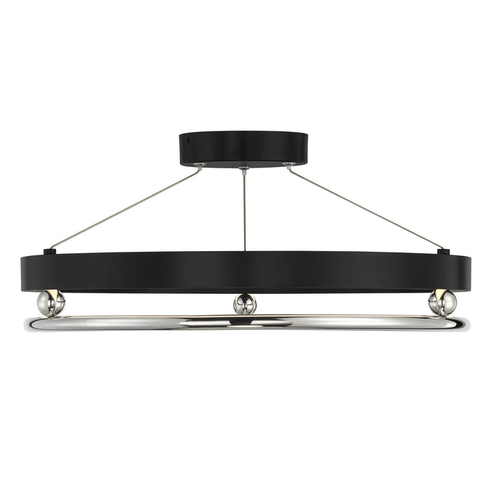 Metropolitan - N7992-572-L - LED Semi Flush Mount - Grande Illusion - Polished Nickel And Coal