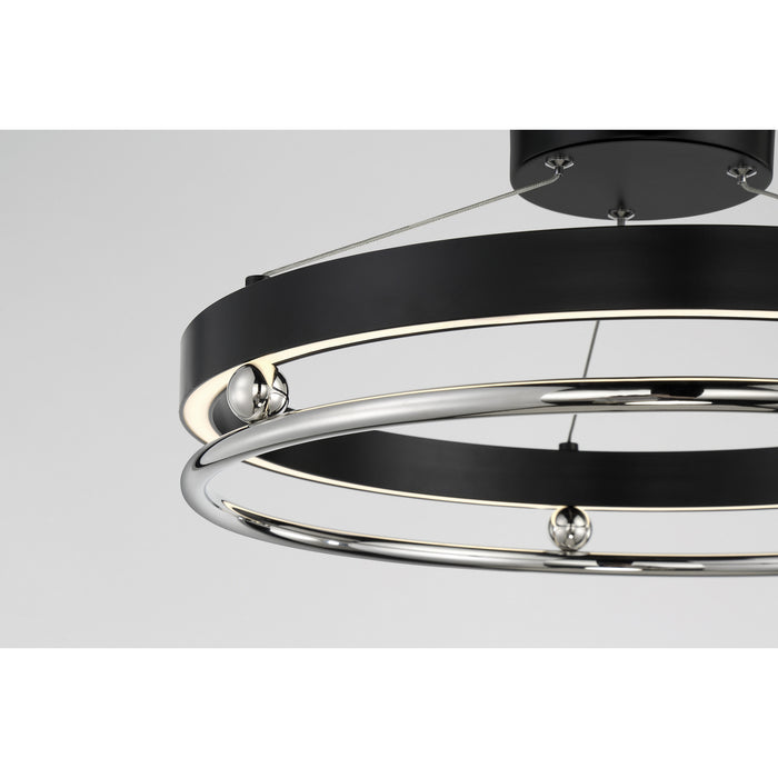 Metropolitan - N7992-572-L - LED Semi Flush Mount - Grande Illusion - Polished Nickel And Coal