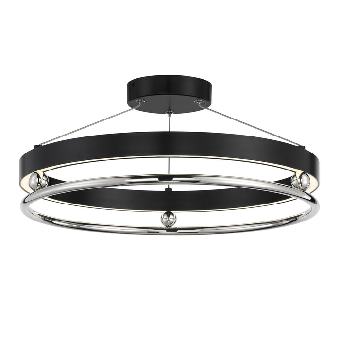 Metropolitan - N7992-572-L - LED Semi Flush Mount - Grande Illusion - Polished Nickel And Coal