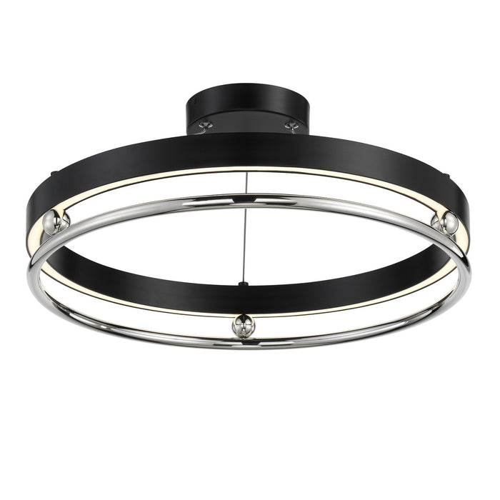Metropolitan - N7992-572-L - LED Semi Flush Mount - Grande Illusion - Polished Nickel And Coal
