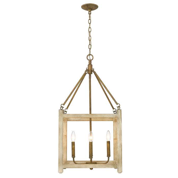 Golden - 0886-4P BC - Four Light Pendant - Orville - Burnished Chestnut