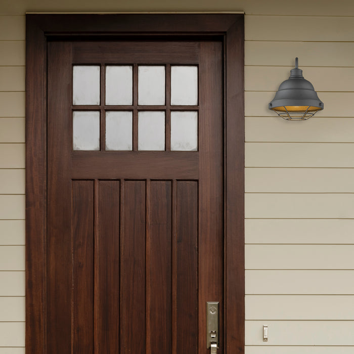 Golden - 7316-OWM NB - One Light Outdoor Wall Mount - Bartlett - Natural Black